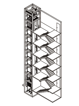 Wrong half floor entrance, straight platform without corridor type